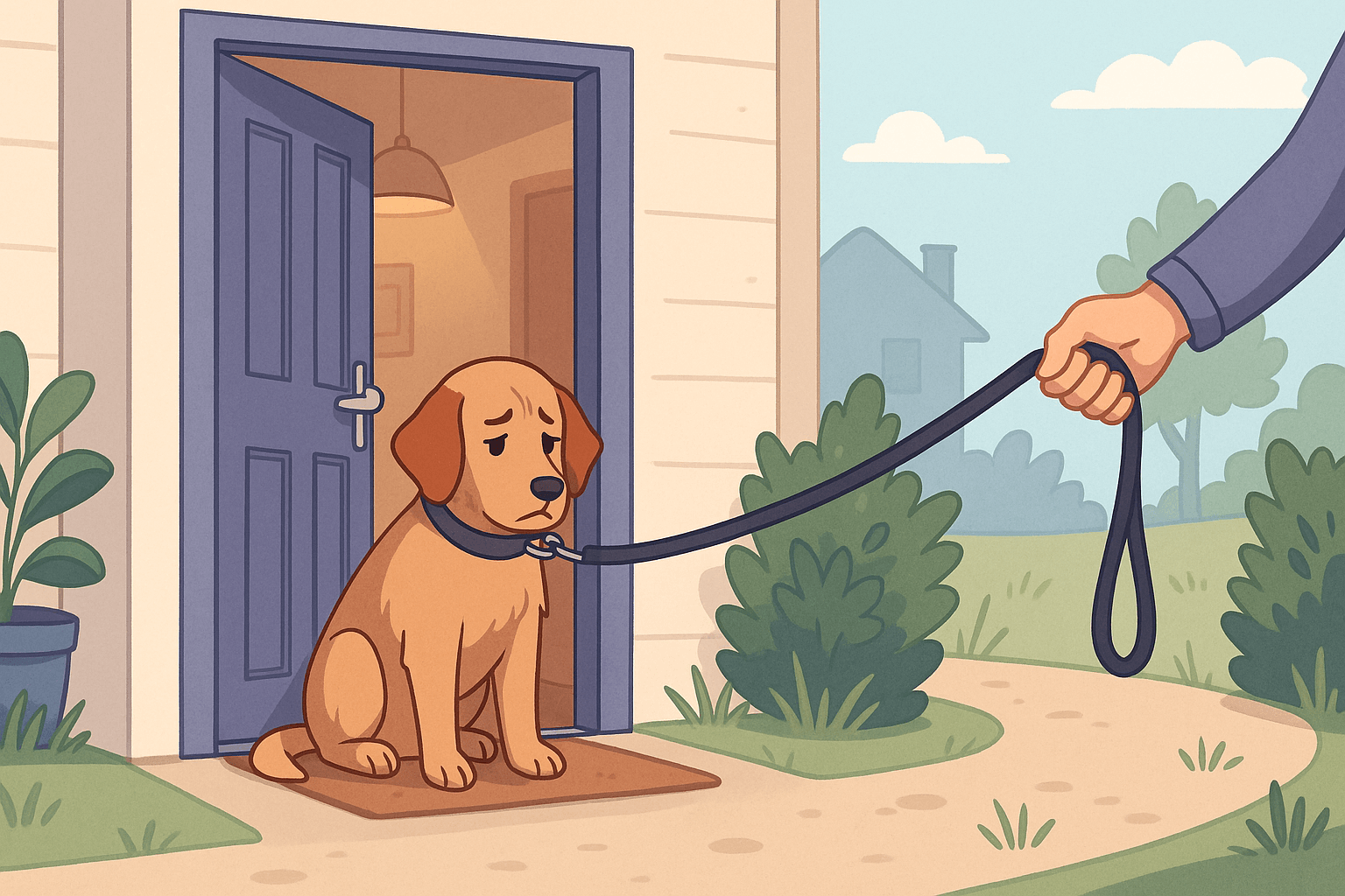Chien qui ne veut pas sortir Chien qui ne veut pas sortir